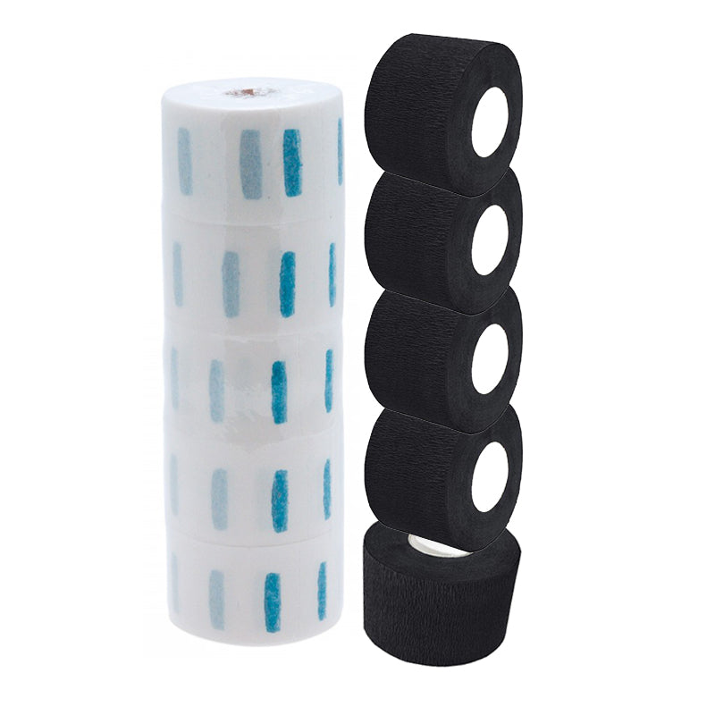 rotoli carta collo bianchi e neri