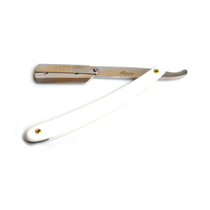 rasoio mezza lama in acciaio e manico in plastica