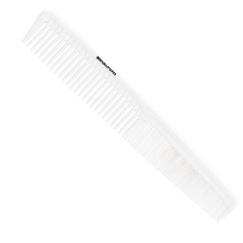 pettine bianco con denti stretti e larghi