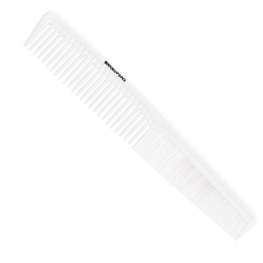 pettine bianco con denti stretti e larghi