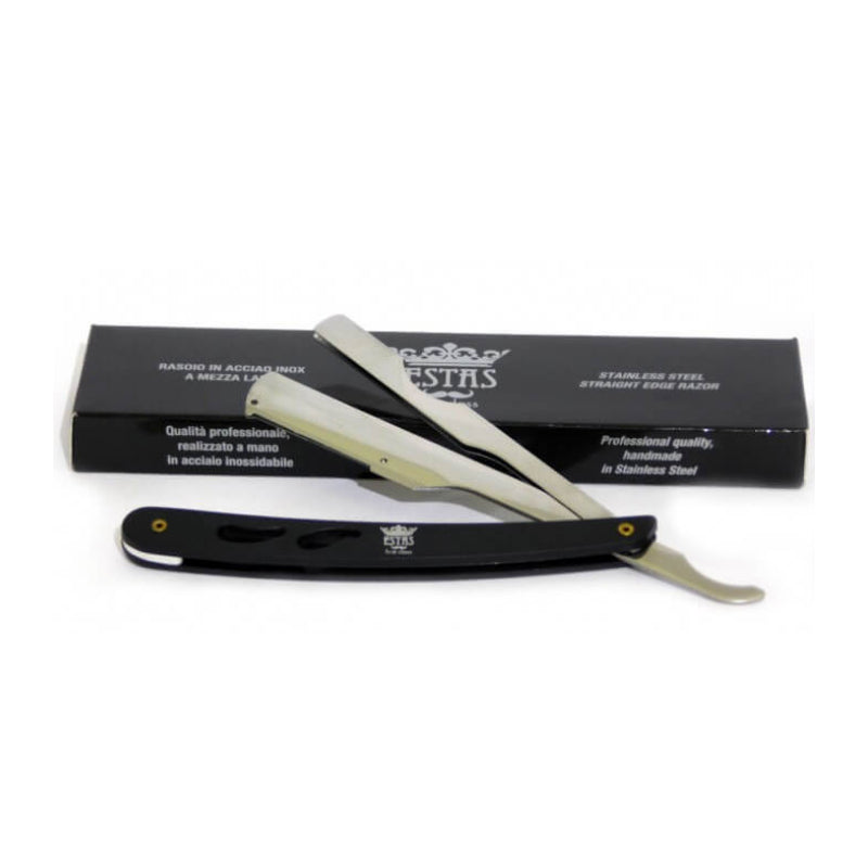 rasoio da barba con manico nero