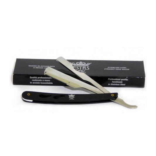 rasoio da barba con manico nero