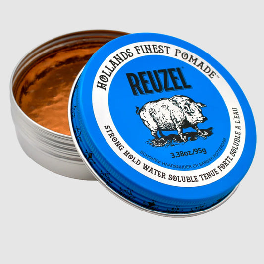 REUZEL-Blue Pomade idrosolubile alta lucentezza tenuta forte