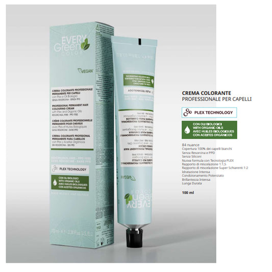 Every green colore - CREMA COLORANTE PROFESSIONALE PER CAPELLI plex
