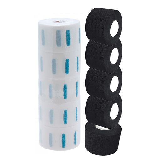 rotoli carta collo bianchi e neri