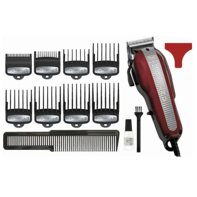 tagliacapelli rosso con accessori