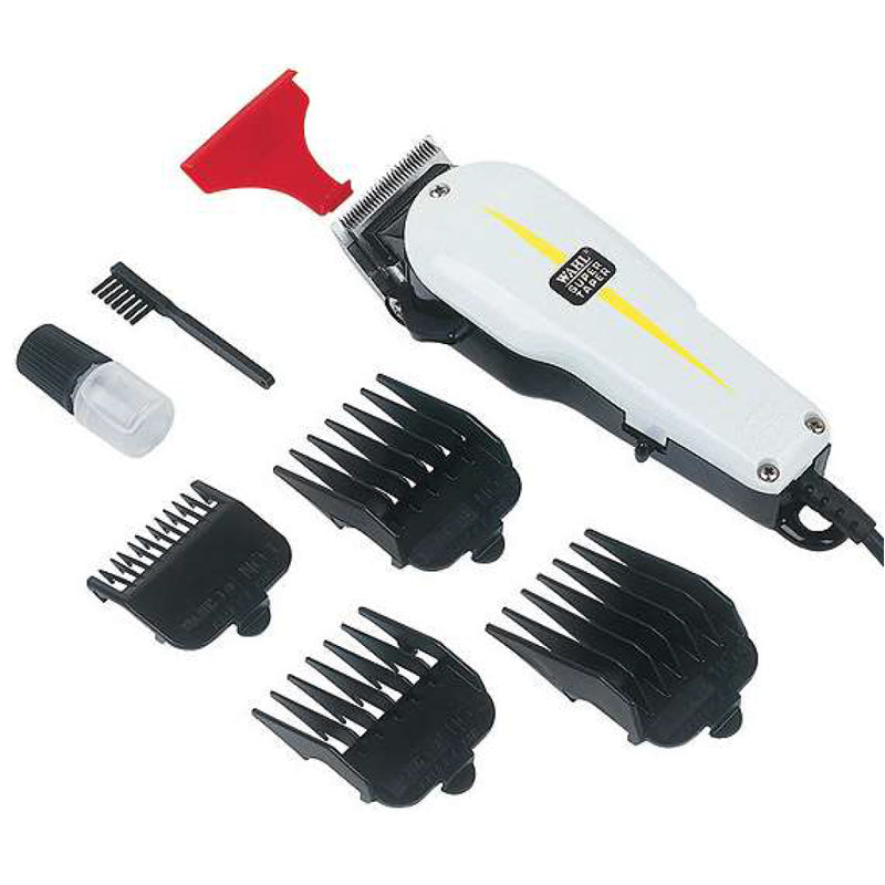 tagliacapelli bianco con filo ed accessori